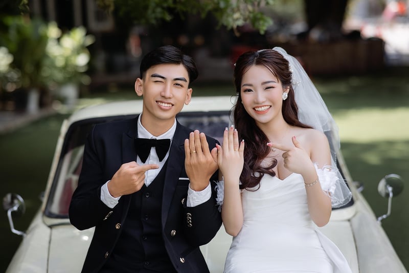 Bohemian Wedding Couple